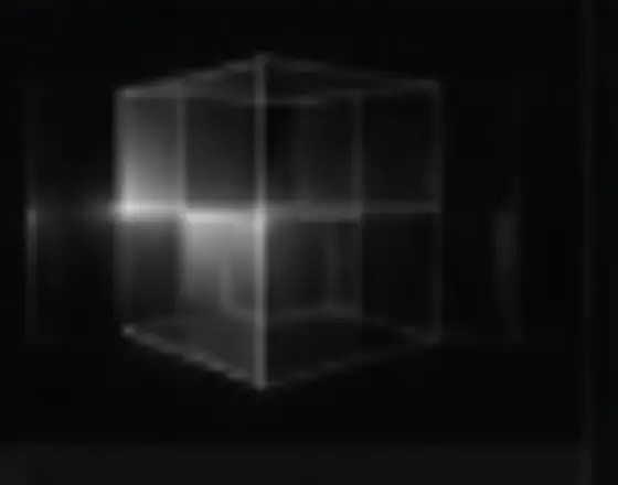 Abstract wireframe cube visual
